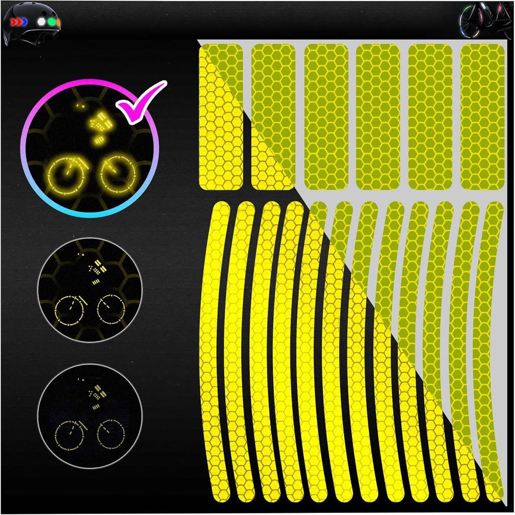 Bicycle, Car, Helmet, and Motorcycle Reflective Safety Stickers