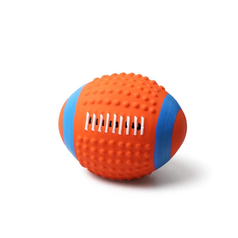 

Durable Latex Dog Toy Olive Football Design Suitable For All Dog Breeds StyleA