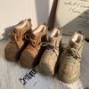 KP Platform Big Head Ugly Cute Snow Boots New Winter Velvet Short Tube Retro Ins Tide Big Cotton Shoes