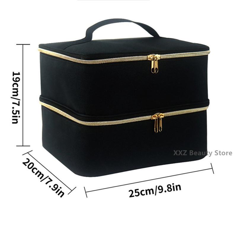 1PC 30 Bottles Pink Nail Dryer Organizer Box Nail Polish Storage Bag Essential Oil Case Cosmetic Handbag Nailpolish Organizer