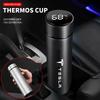 TDMC1 500ml Automatický Digitální Inteligentní Termoska Pro Tesla Model 3 X S Y P100D SpaceX Auto Digitální Chytrá Termoska Autopříslušenství