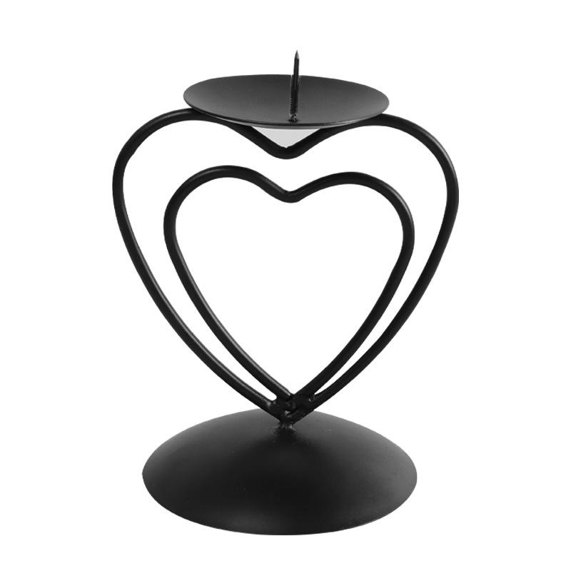 Европейский и американский минималистичный кованый подсвечник - Романтическое металлическое украшение для дома