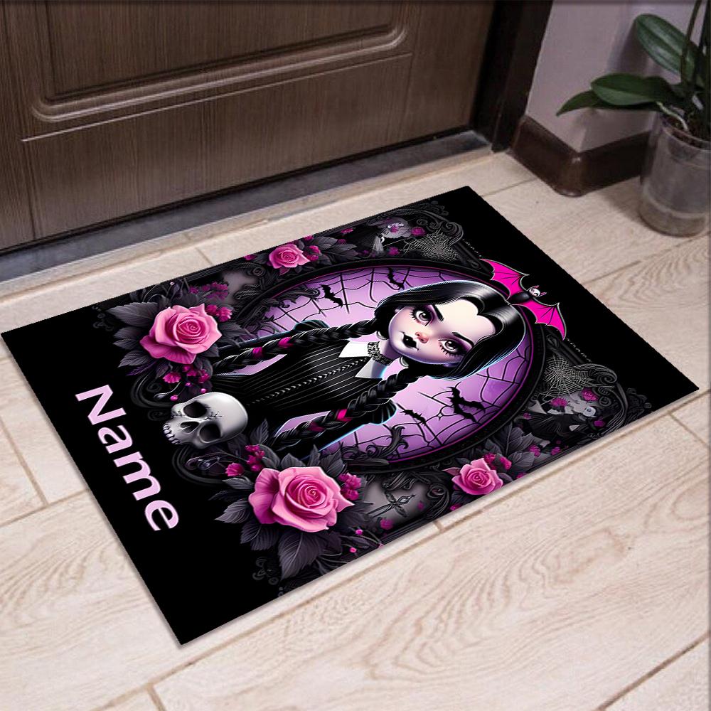 Custom Name Wednesday Printed Carpet,Rug for Office Chair Living Room Bedroom Kitchen Room Decor Gifts.