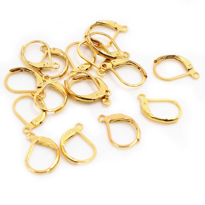 15*10mm 30pcs/Lot 316 Stainless Steel 3 Color High Quality Earring Hooks Wire Settings Base Settings WholeSale