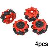 4Pcs Technical Mecanum Wheels Universal Tires Omnidirectional Wheel Compatible EV3 Robotics DIY Electric Building Blocks Car Toy