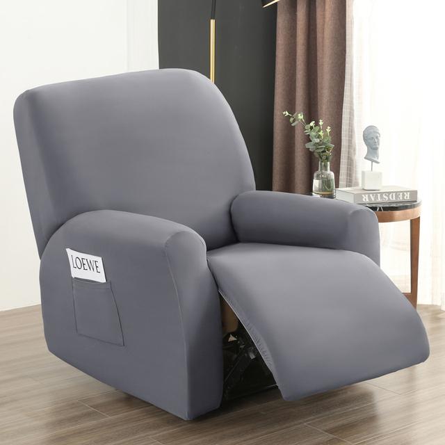 4 Pieces Waterproof Recliner Living Sofa Cover For Living Space Flexible Reclining Chair Cover Protection Lazy Boy Relax Armchair Cover