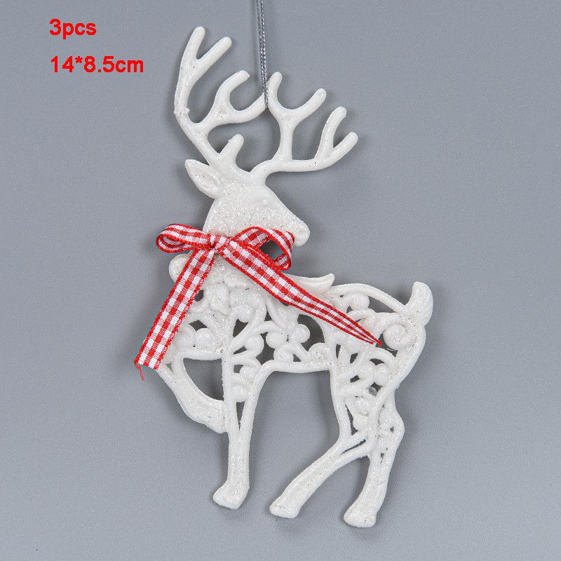 Elegant Christmas Tree Pendant Set With Shimmering Reindeer And Snowflake Baubles