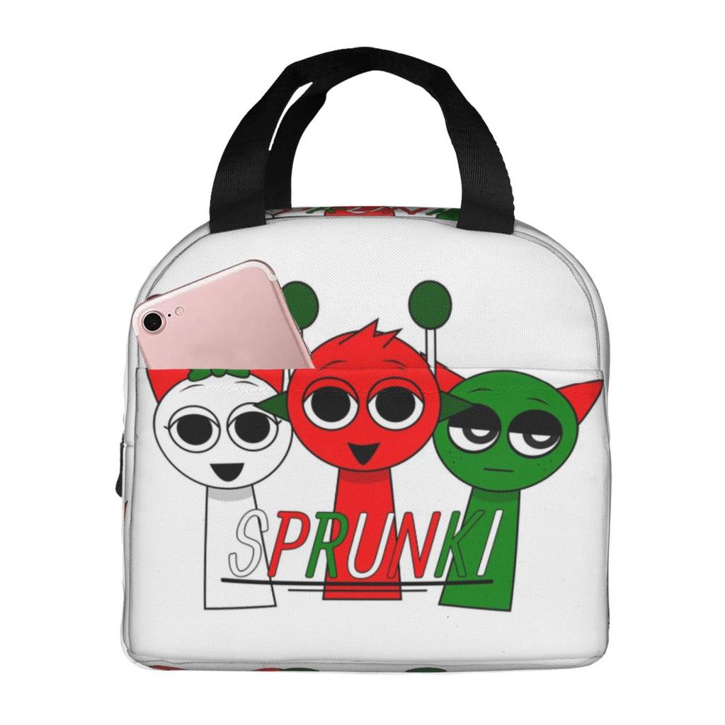 All My Sprunki Toys Game Insulated Lunch Bag for Women Kids Leakproof Food Boxes Thermal Lunch Box Tote