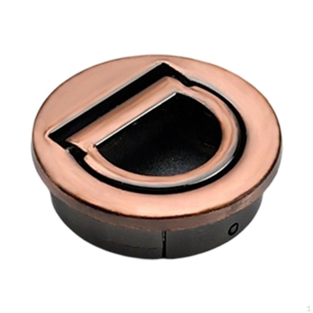 Pull Handle Easy Installation, Round, Zinc Alloy, 40mm Flush Latch Versatile for Locker Sliding