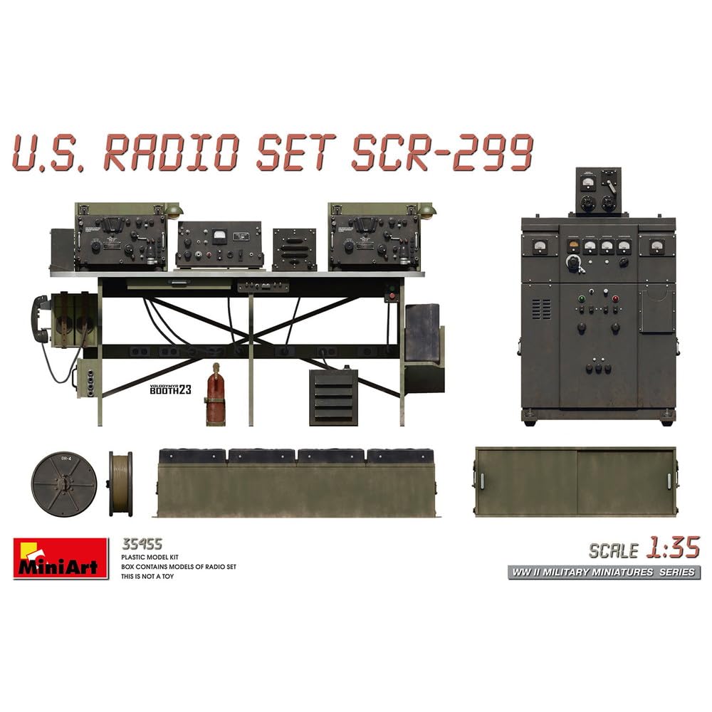 

Miniart WWII US Army Mobile Communications Unit Plastic Model MA35455 1/35 SCR-299 сірий колір