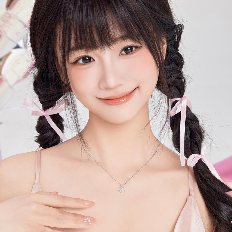Barbie necklace Sweet princess bow and smart love pendant. Cute and elegant lucky clavicle chain. Simple and versatile with good luck TX2308013C