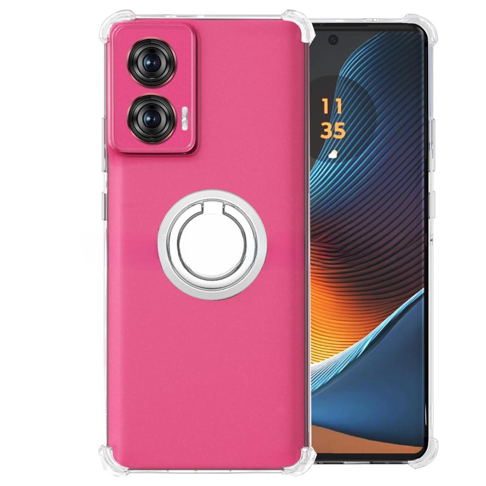 

Для Moto Edge 50 Fusion 50ultra Магнитный кольцевой держатель Мягкий чехол с подушкой безопасности для Motorola Moto Edge50 Fusion 50pro X50 Ultra Противоударный Прозрачный силиконовый чехол For Edge 50 Fusion серебряный