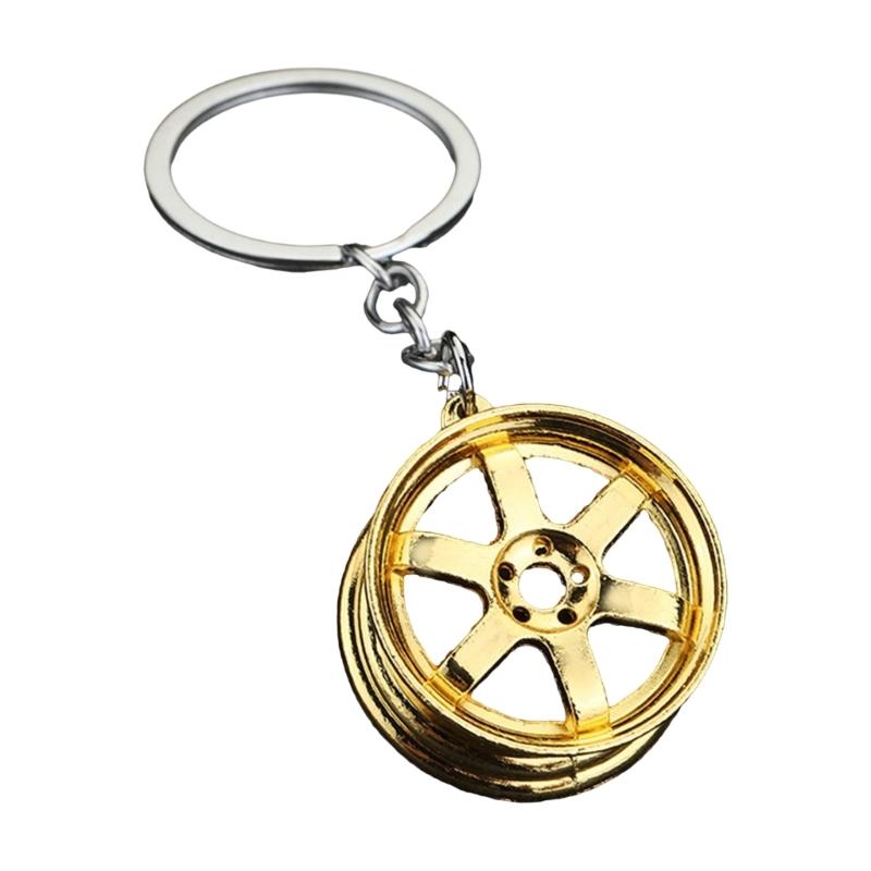 Portable Keychain Wheel Shape Key Ornament Suitable for Trendsetters and Anyone Seeking a Distinctive Style Statement