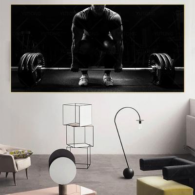 Weight Lifting Man Poster Bodybuilding Fitness Workout Poster Wall Art Canvas Painting Posters and Prints for GYM Decor