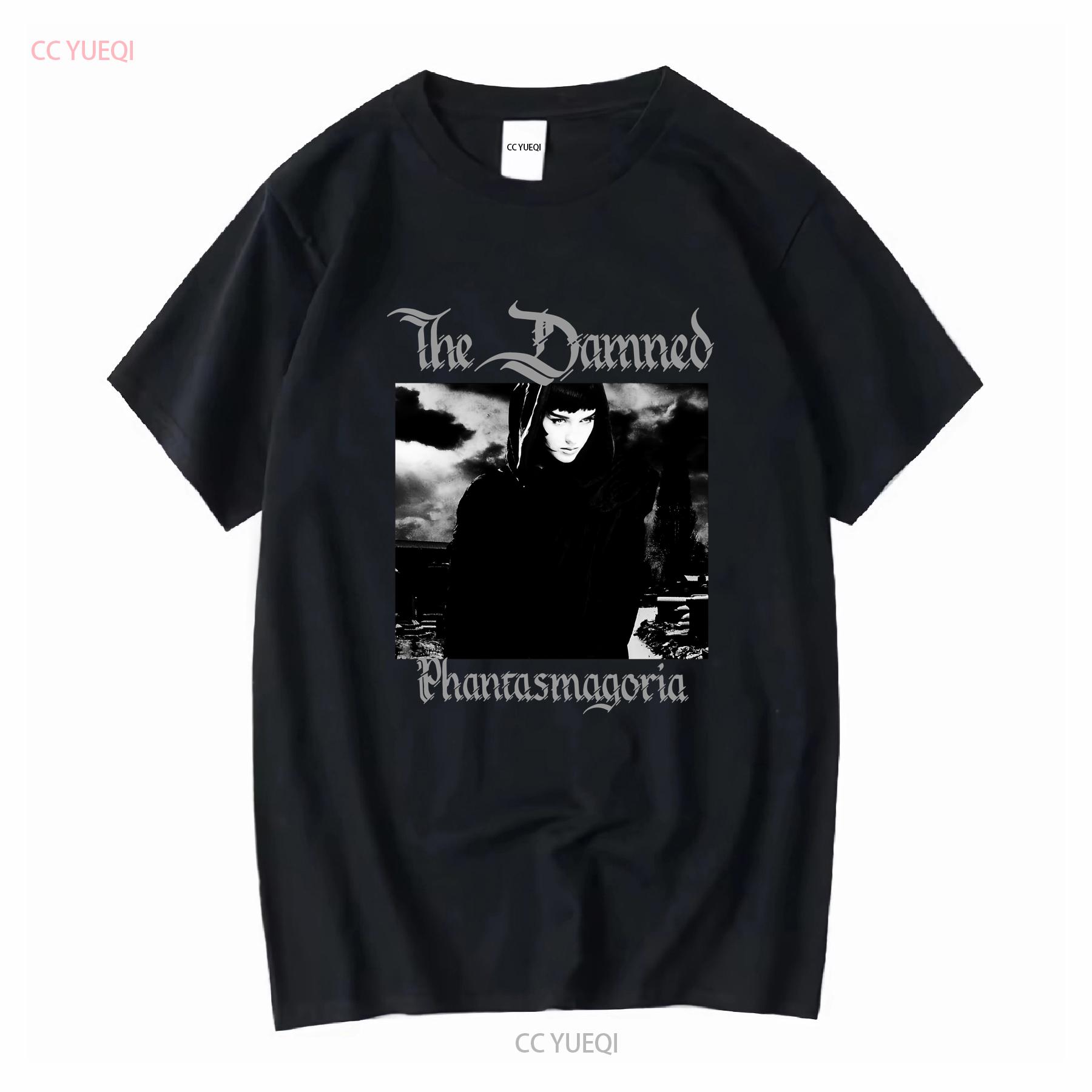 

The Damned Mens Black Short Sleeeve Cotton T shirt vintage Washed fashion Breathable homme Slightly Versatile Unisex 4XL