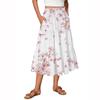 Women's Flowy Flared Ruffle Hem A Line Maxi Skirts Elastic Waist Elegant Tiered Layer Boho Long Skirts