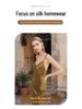 Luxurious 19 Momme Mulberry Silk Slim-Fit Nightgown - Sexy Mid-Length Summer Design for Women