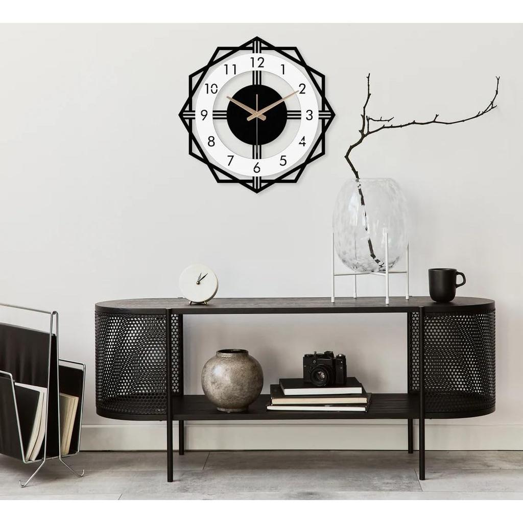 Stylish Metal Analog Wall Clock for Living Room, Bedroom, Kitchen, Home and Hall | Antique Fancy Big Size Modern Wall Watch for Home Decor (50CM)