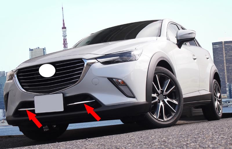 RUIQ Mazda CX-3 DK Series Exterior Chrome Plated Front Bumper Grille Garnish, Specially Designed for the Mazda CX-3
