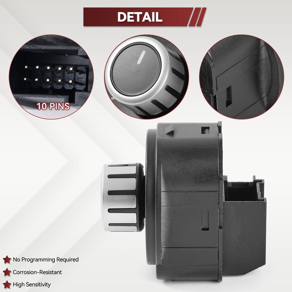 Electric Rearview Wing Mirror Adjuster Knob Switch Chrome Button for Volkswagen Polo 6R 6C 2011-2017 #6RD 959 565B 6RD959565B