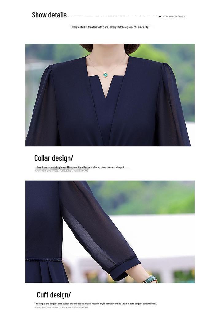 Elegant Spring Suit: Stylish Two-Piece Top Set for Middle-Aged and Elderly Women