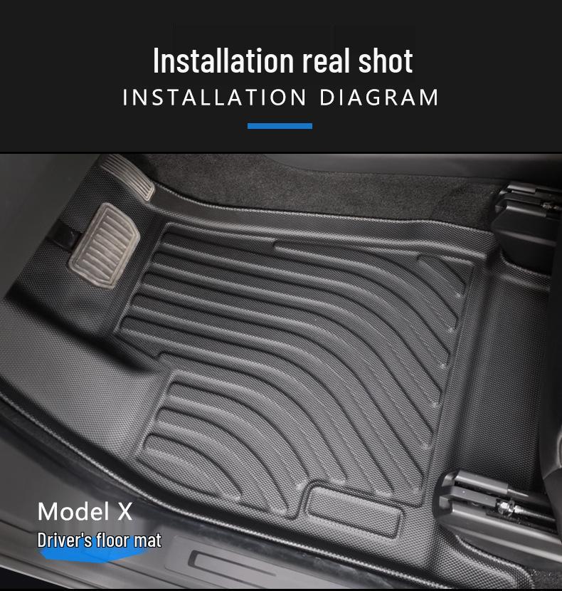 Waterproof TPE Floor & Trunk Mats for 2022 Tesla Model X (LHD & RHD)