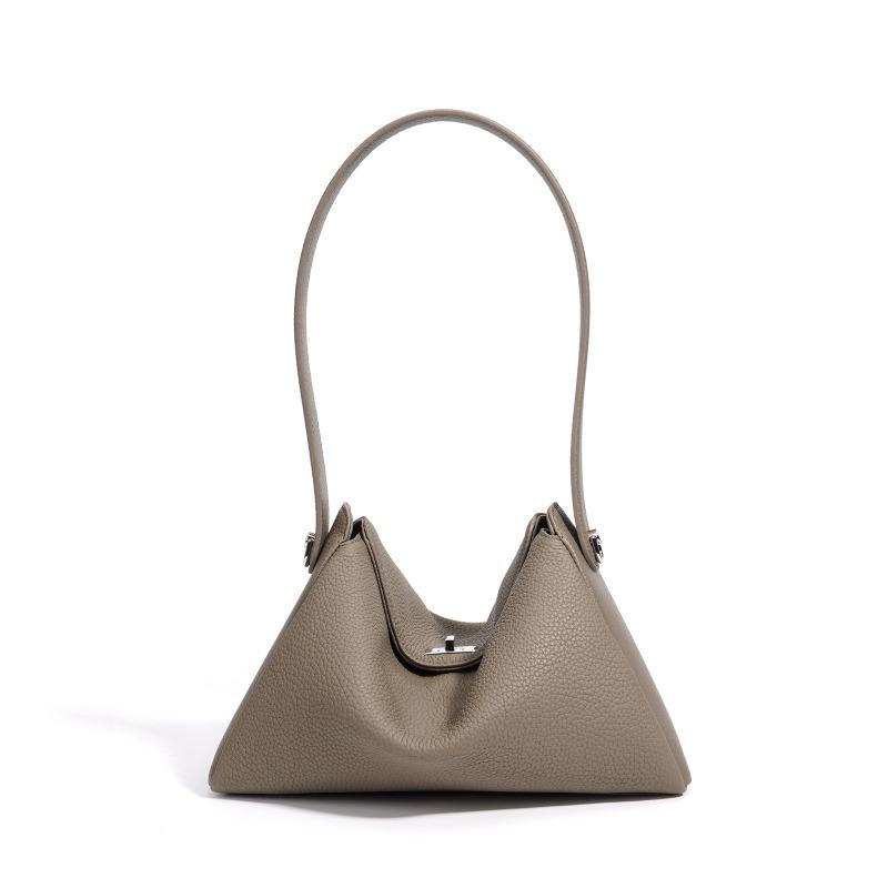 Early spring dumpling bag versatile office worker leather messenger bag commuting exquisite handbag high-end shoulder bag