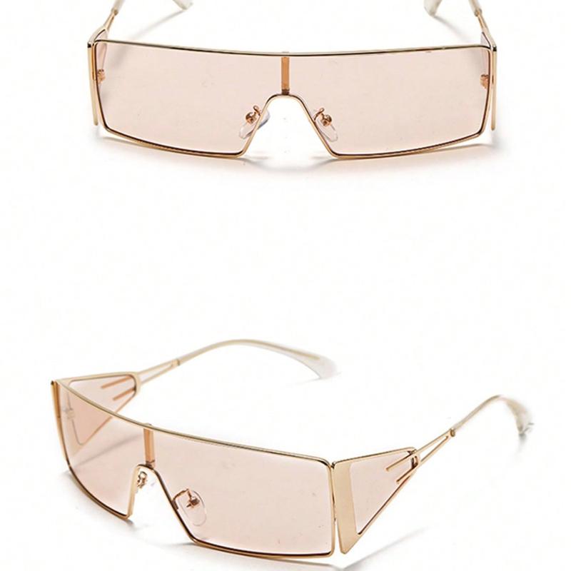 1PC Metal Frame Fashion Glasses Vintage Fashion Glasses Beach Camping Accessories For Women Shades Basics Business Casual Woman Vacation Outfits Women