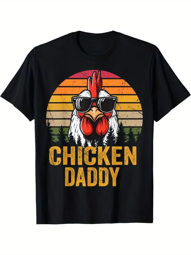 Vintage Rooster Daddy Farmer Father039;s Day Men039;s T Shirt Unisex T-Shirt XXXL