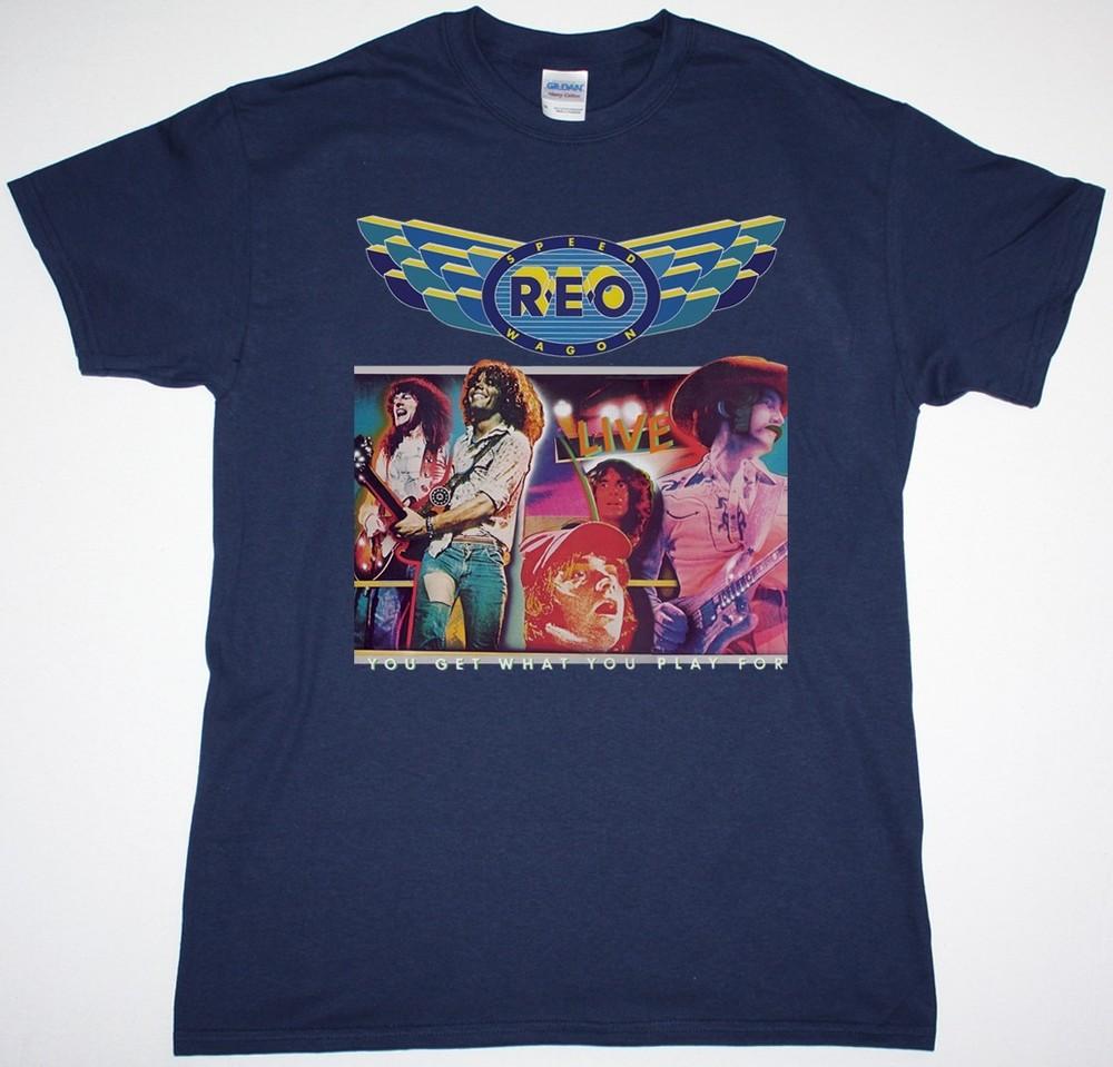 

REO SPEEDWAGON BAnd Navy Shirt Unisex Concert S5XL TR820 Unisex T-Shirt XXXL