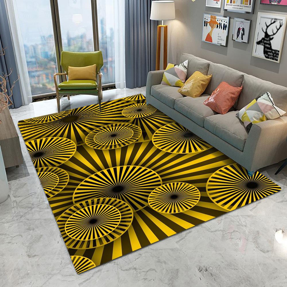 Pop Art Geometric Circle Pattern Carpet Rug Colorful Mat Non-slip Soft Home Decoration Living Room Modern Stylish Floor Mat