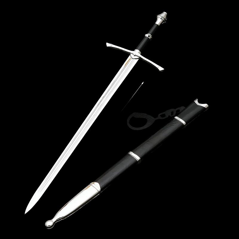 22cm Metal Gandalf Katana Sword Movie Rings Knight Knife Iron Real Size Japanese Katana Samurai Sword Cosplay Kid Toy Anime Gift