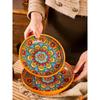 Hand-painted Ceramic Steak Plate Bohemian China Dishware Set Household Bowl With Handle Baking Dish Soup Pot Fruits Tray