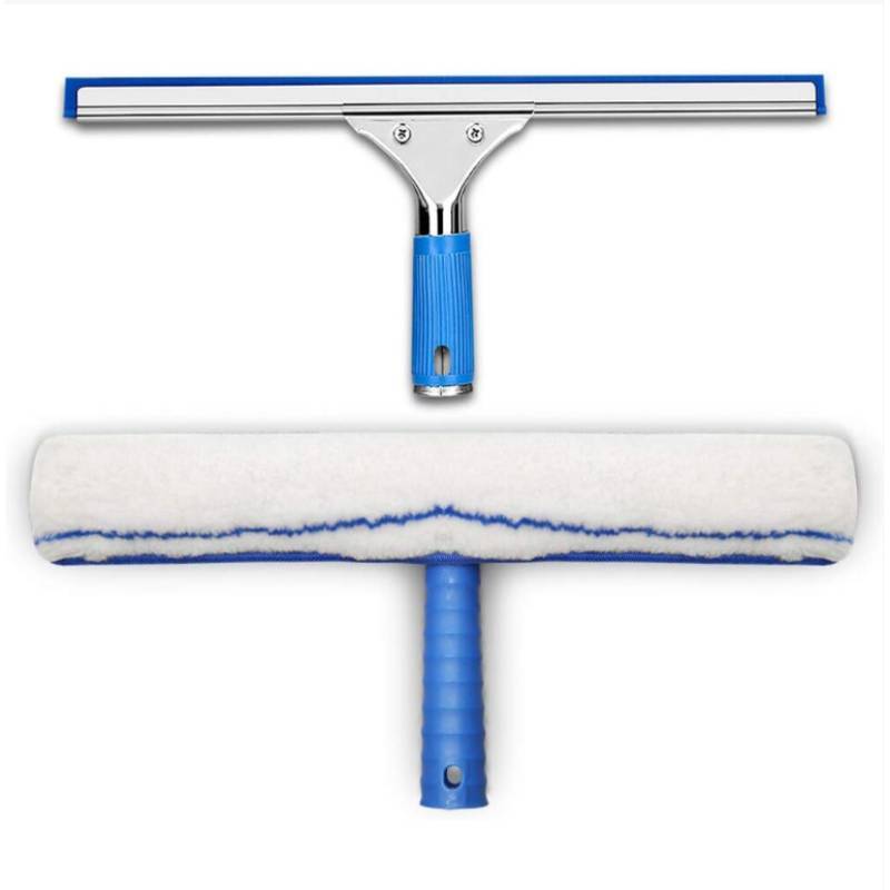 Stainless Steel Glass Squeegee With Telescopic Handle For Household Window Cleaning