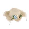 Summer sunshade and sun protection versatile big-brimmed straw hat female imitation flower travel vacation beach sun hat