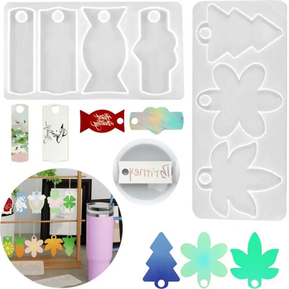 Name Plate Resin Mold For Cup Lid Personalized DIY Water Bottle Marking Label Pendant Mold Tumbler Lid Nameplate Mold Kitchen