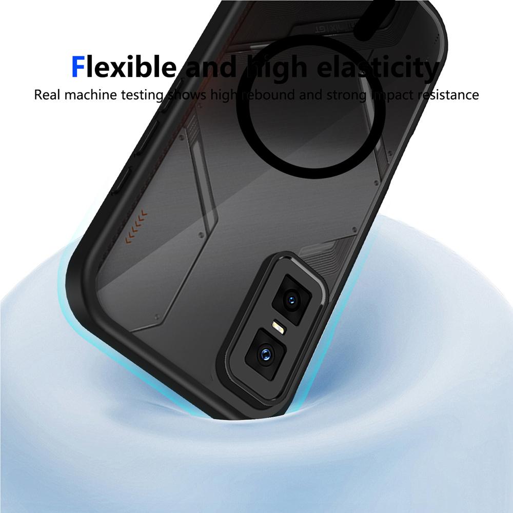 KEYSION Magnetic Phone Case for for Infinix GT 30 Pro 5G Silicone+PC Matte Translucent Shockproof Cover for Infinix GT 30 Pro