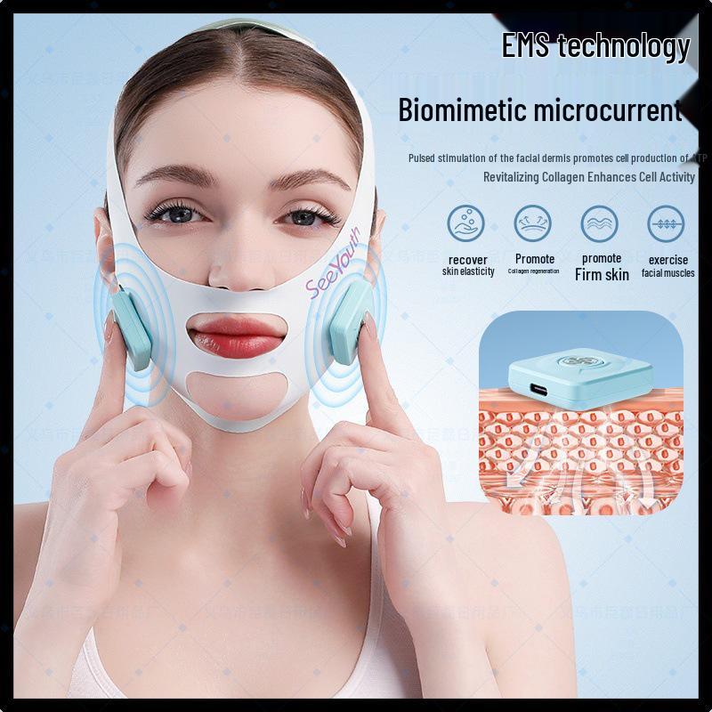 

Бьюти-браслет V-Face: Подтяжка лица, укрепление подбородка, уменьшение носогубных складок, средство против обвисания кожи лица. Microcurrent V-Face Mask Gift Set *1 мятный зеленый