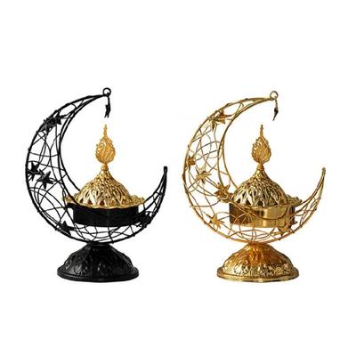 Support d'encens unique en forme de lune Diffuseur d'encens moderne Porte-croissants
