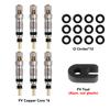 7-74PCS Presta Valve Core Brass FV Nozzle Replacement MTB Road Bike Tubeless Service Parts Alloy Remover Tool O-Ring Optional