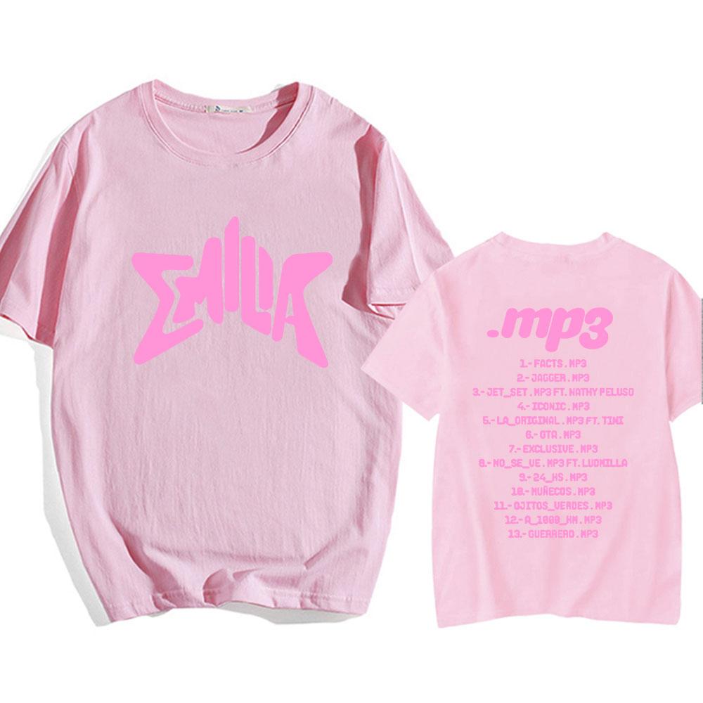 Emilia Mernes MP3 Graphic T-shirt Summer O-neck Short Sleeve Tee-shirt Cotton Soft Hip Hop Streetwear Camiseta Printing Tees Top