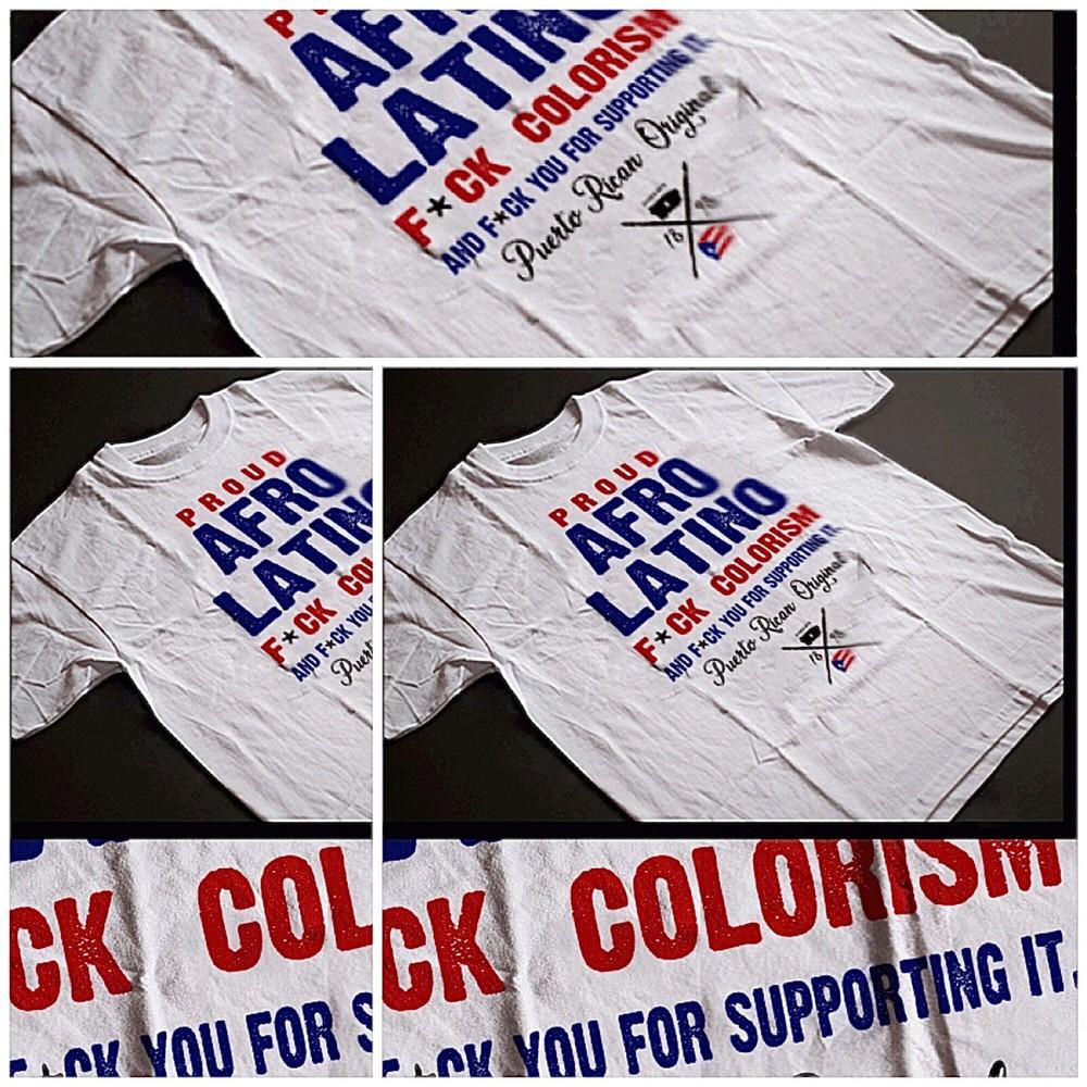 Afro Boricua  Puerto Rican anti-colorism Afro Latino Puerto Rico Flag Unisex T-Shirt L