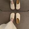 French Niche Hand-woven Hollow Breathable Bag Head Half Slippers Women's Summer Wear Roman Style Thick-soled Boken Shoes