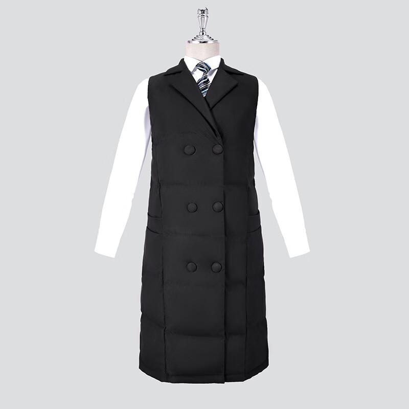 Teluoman Women's Mid-Length Lapel Padded Vest