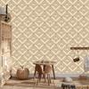 Geometric rhombus wallpaper beige and cream for living room and bedroom 50x1000