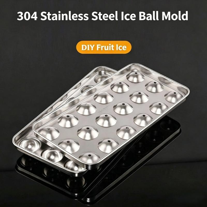Round Ice Cubes Mold For Cocktails And Cold Drink Stainless Steel Ice Ball Making Mould For Parties And Gatherings