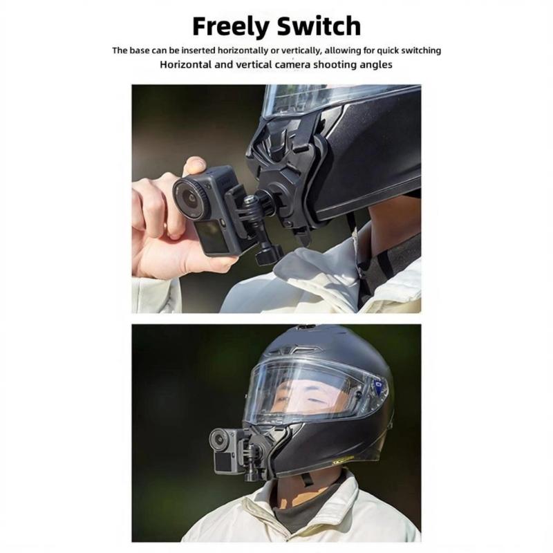 Wide Compatible Helmet Camera Mount Holder with Quick Release and Adjustable Angle for Action Videos