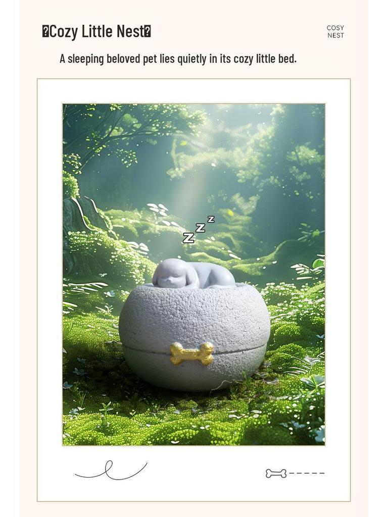 Pet Memorial Resin Urn for Cat and Dog Cremation Ash Storage