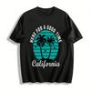 California Vacation Palm Tree Graphic Casual T-Shirt Pure Cotton T-shirt