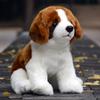 H28Cm Cute Saint Bernard Plush Toy Realistic Dog Doll Search And Rescue Dog Figurine Sitting Position Kids Girl Birthday Gift